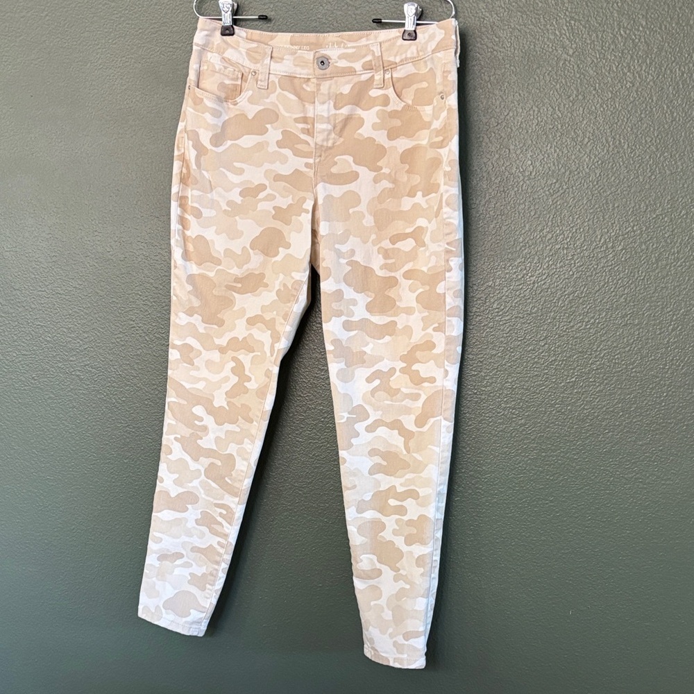Style & Co. Tan Camouflage Curvy Skinny Ankle Jeans